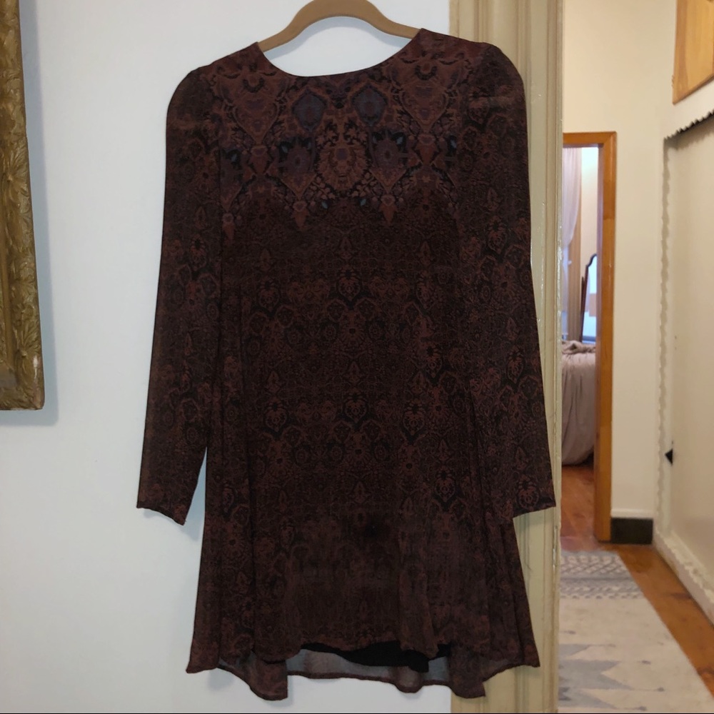 Ecote Patterned Mini Dress